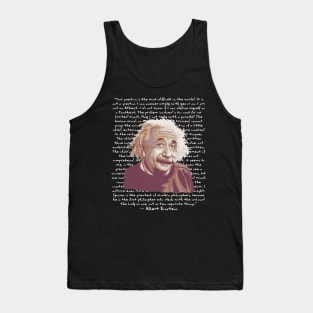 A. Einstein Portrait and quote Tank Top